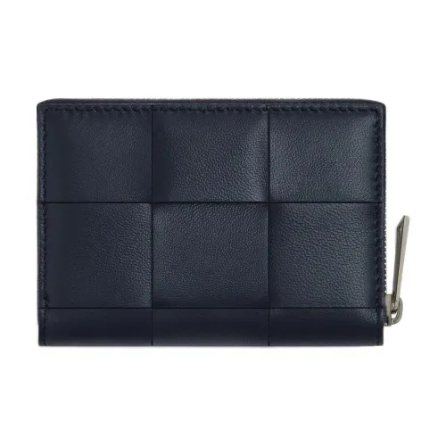 Bottega Veneta Cassette Телячья кожа Монета Кошелек Мужской Космический Синий Румяный