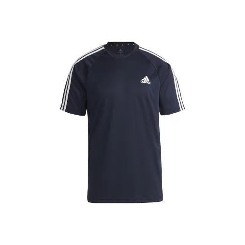 Adidas Blue Men's T-Shirts Adidas Синий Мужские Футболки