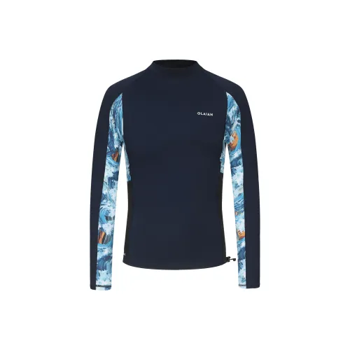 DECATHLON T-рубашка мужская темно-синяя синяя черная