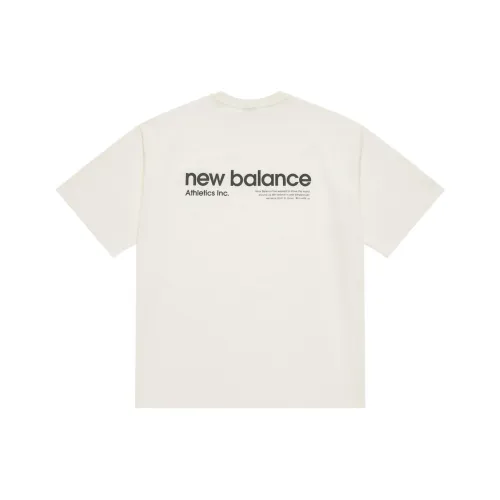 New Balance совместная футболка T Унисекс Айвори Белый