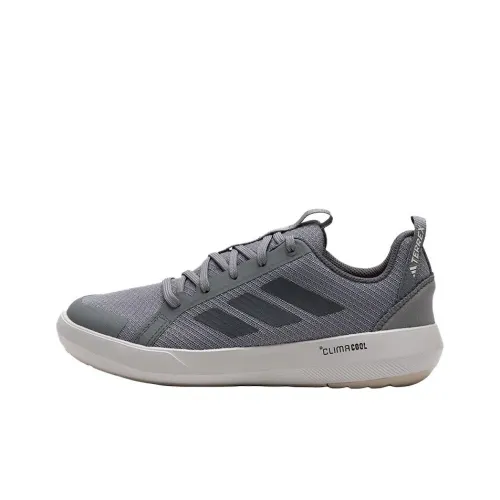 adidas Terrex BOAT Дышащий Низкий Топ Походная обувь Унисекс Серый