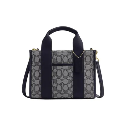 COACH Smith Личий зернистый кожа Тоут Сумка Сумка для покупок Сумка через плечо Сумка на одно плечо Средняя Женская Черная