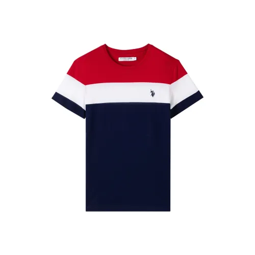 U.S. POLO ASSN. Рубашка Мужская Красная с Полосами