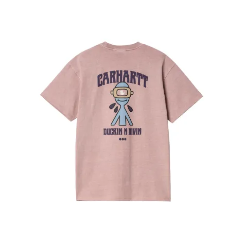 Carhartt WIP SS24 S S Duckin' T Рубашка Мужская Розовая
