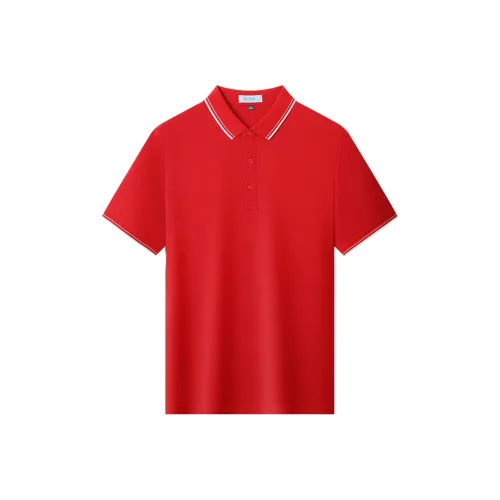 H YXIANG Красная Мужская T-Рубашка