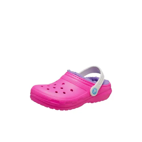 Crocs Classic Lined Slip-Resistant Abrasion-Resistant Low Top Children's Sandals Pink Children's