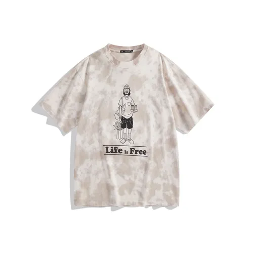 PEACEBIRD MEN Хаки Партия 1 Свободный крой Мужская T-рубашка