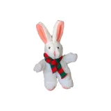 Белый кролик, красный, зеленый шарф