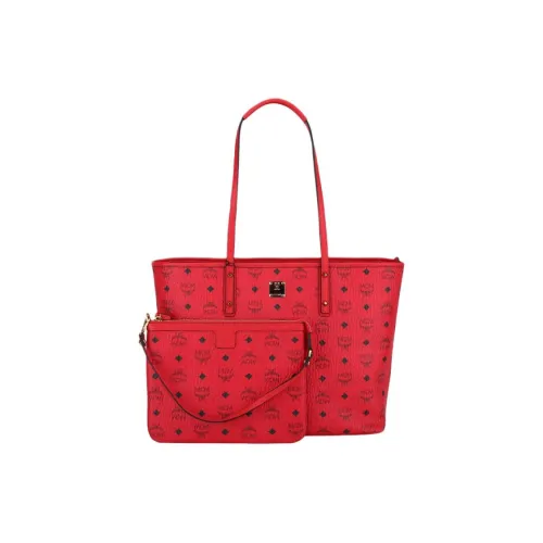 MCM PVC Тоут Сумка Сумка для покупок Сумка Женская Красная