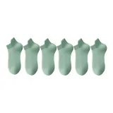 Носки MYT-199, дышащие, низкие, светло-зеленые, упаковка из 6 пар.