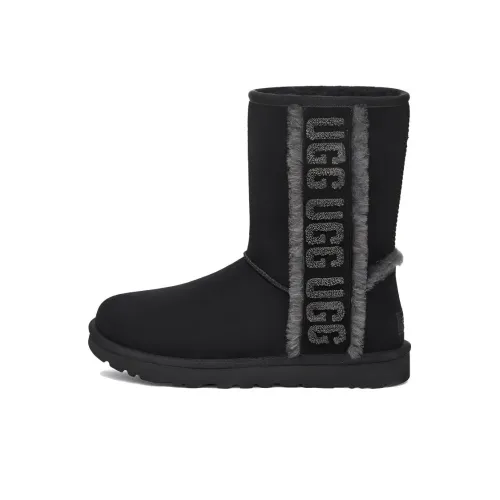UGG Термостойкие Короткие Снежные Ботинки Женские Черные