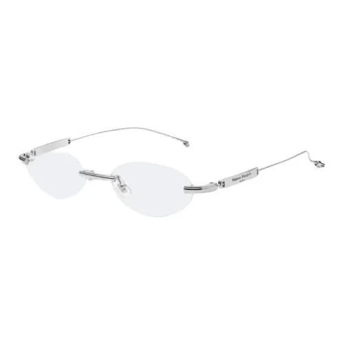 Maison Margiela Титан OVAL SUNGLASSES Мужской Серебряный