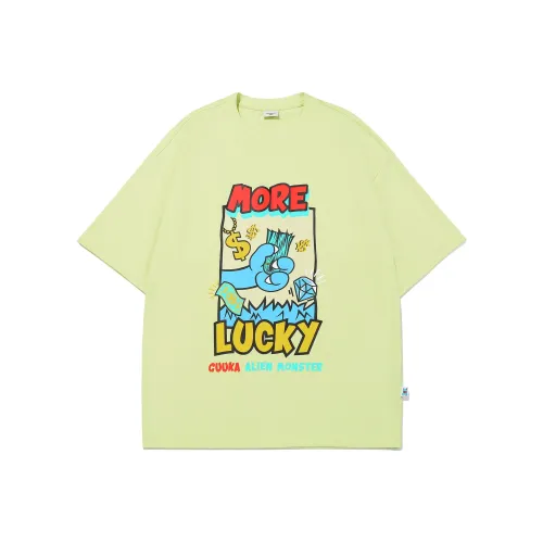 Guuka Короткий рукав T-рубашки унисекс неоновый желтый