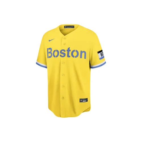 nike MLB Boston Red Sox Городской Connect J.D. Martinez T-Shirt Мужской Желтый