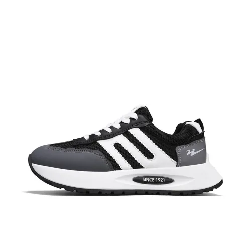 Binary Anti Slip и износостойкий увеличивающий высоту низкий топ кэжуал мужской черный белый