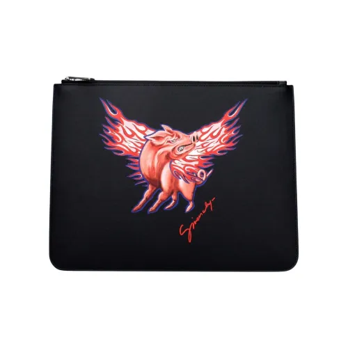 Givenchy Кожа Клатч Большой Мужской Черный