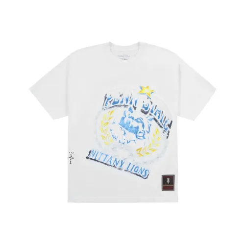 Travis Scott X Mitchell Ness Футболка Унисекс Белая