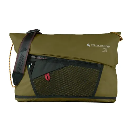 KLATTERMUSEN Переработанная полиамидная курьерская сумка сумка на плечо унисекс оливкового цвета