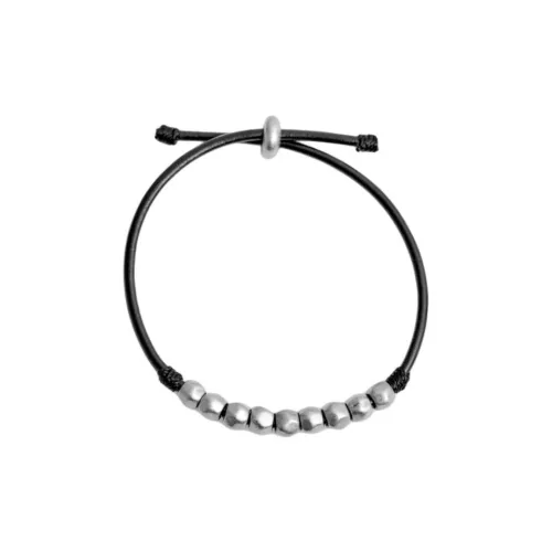 COS Кожа Браслеты Мужской Серебряный