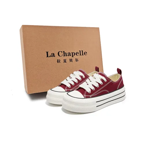 La Chapelle противоскользящие и износостойкие увеличивающие высоту низкие кеды женские красные