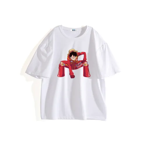 ONE PIECE Повседневные Короткие Рубашки с Коротким Рукавом для Мужчин Однотонные Базовые