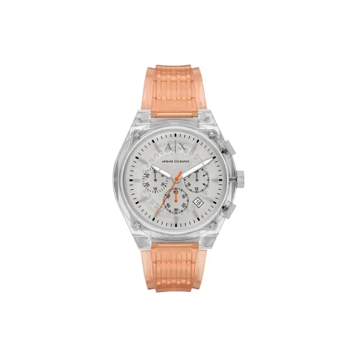 ARMANI EXCHANGEAE RAFAEL Collection Мужские часы Кварцевый механизм Полиуретановый ремешок 44 мм Белый циферблат