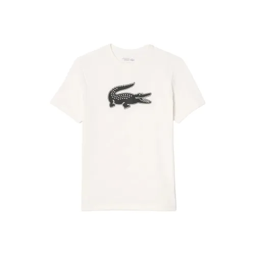 Рубашка T с коллаборацией LACOSTE Мужская Черная Белая