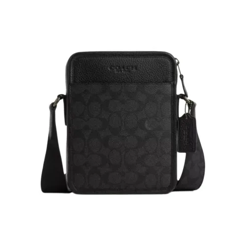 COACH Sullivan Покрытый холст Сумка через плечо Маленькая Мужская Черная