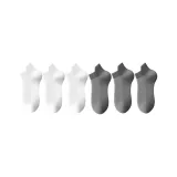 Носки MYT-199 Дышащие Низкие 6 пар (3 Белых/3 Темно-Серых)