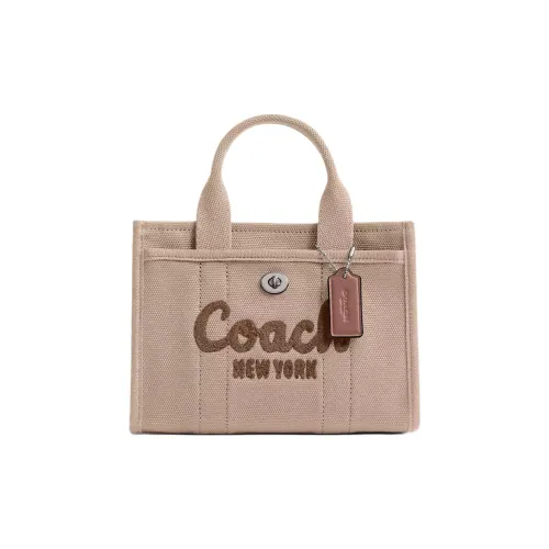 COACH Canvas Сумка-тоут Сумка для покупок Сумка через плечо Сумка Маленькая Женская Светлый хаки