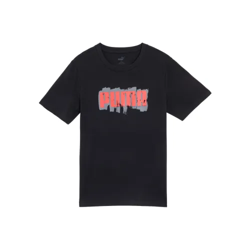 PUMA WORDING T Рубашка Мужская Черная