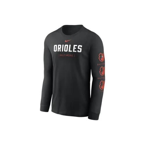 nike BALTIMORE ORIOLES Повторяющаяся футболка мужская черная