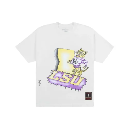 Travis Scott X Mitchell Ness Футболка Унисекс Белая