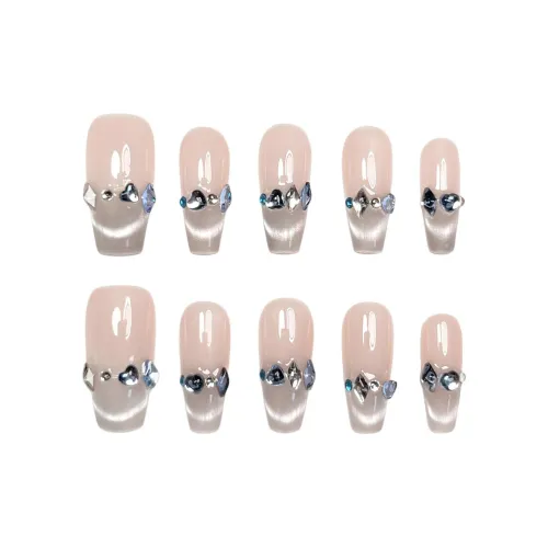 KDOW Heartfelt Rain Нишевый Премиум Radiant And Pure White False Nail MID Длина (размер в длину) Розовый Smudge 22mm