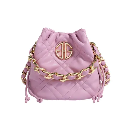 GHG Коровья кожа Сумка через плечо Маленькая Женская Фиолетовая Экрю Розовая Черная Китайская Фиолетовая