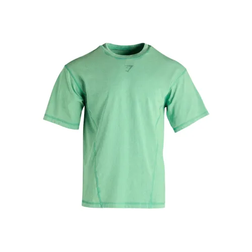 GYMSHARK Heritage Washed T-Shirt T-Shirt Men's Озерный зеленый
