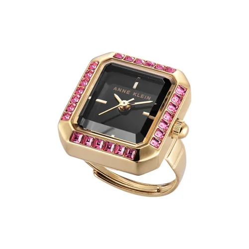 ANNE KLEIN Наручные часы Кварцевый механизм Нержавеющая сталь Сплав Ремешок 20,5 мм Черный циферблат Женские часы