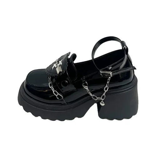 WOXXXN Грубый каблук Высокие каблуки Женские Черный