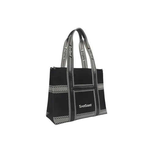 SANSONT Нейлон FLY KNIT с коровьей кожей зебровый принт сумка стандартная унисекс черный айвори белый