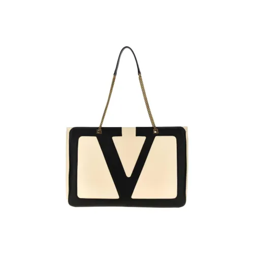 Valentino Garavani Sheepskin Tote Bag Shopping Bag Shoulder Bag Standard Women's White Black Валентино Гаравани Шипкин Тот Сумка Сумка для покупок Плечевая сумка Стандартная Женская Белая и Черная
