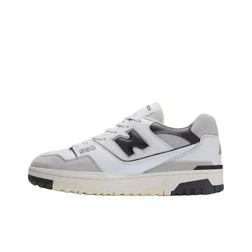 New Balance NB 550 Low Топ Скейтборд Кроссовки Мужские Белый Черный Серый