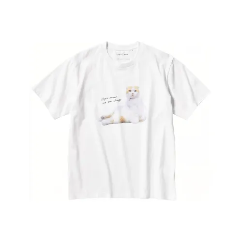 UNIQLO Белая унисекс футболка