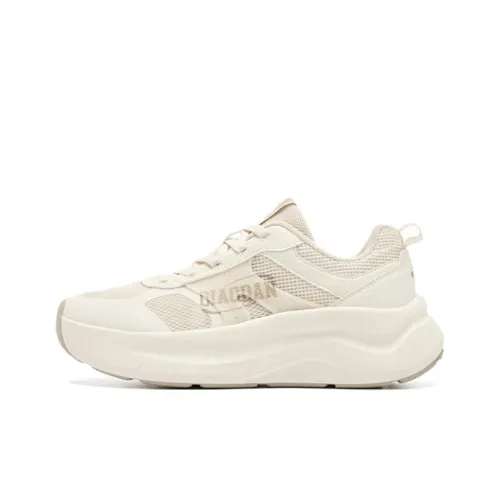 QIAODAN Устойчивый к истиранию Отскок Низкий Топ Casual Женский Античный фарфор Белый