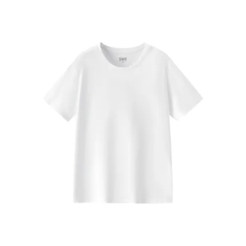 SEM R Круглый вырез 100% хлопок Спущенное плечо Короткий рукав T-рубашки Мужские