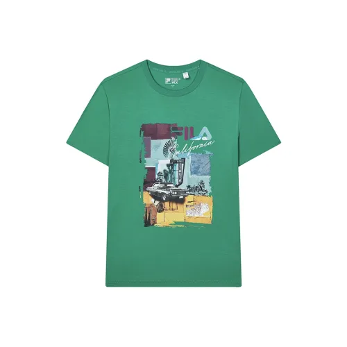 FILA SS24 T Рубашка Мужская Wan Trail Зеленая