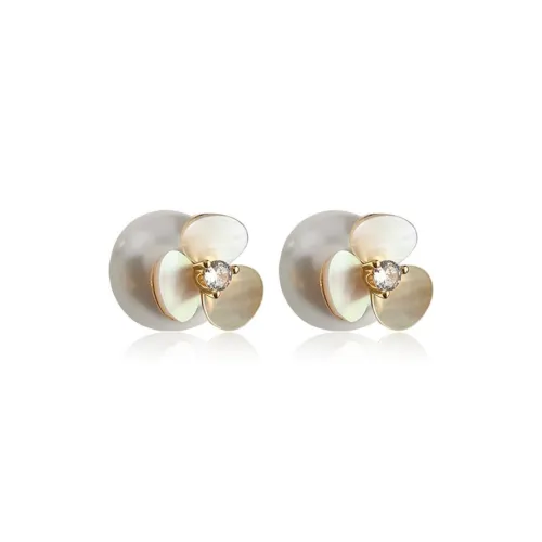 Yab Shell Pearl Stud Earrings Women's