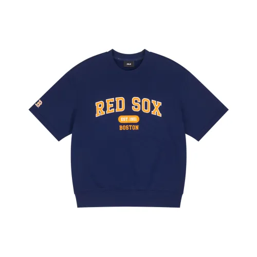 Mlb Base Logo SS24 Комплект с рукавами Повседневная футболка Унисекс Темно-синий