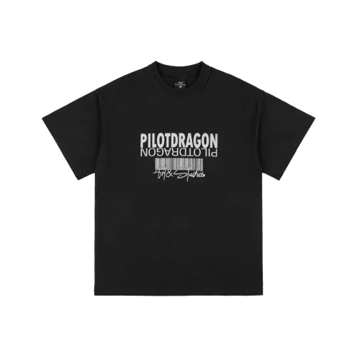 PILOTDRAGON 100% хлопок Круглый вырез Рубашка T Унисекс