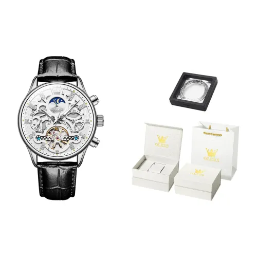 OLEVS Wisdom Series Механические Мужские Часы Черный Циферблат