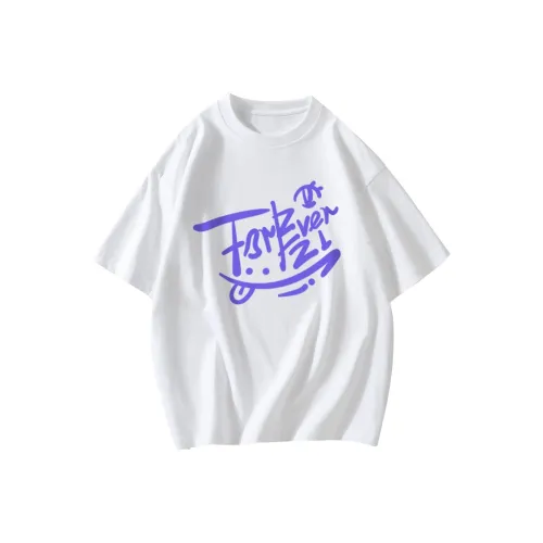 FOREVER 21 Рукав с оборванным плечом T-рубашка Унисекс